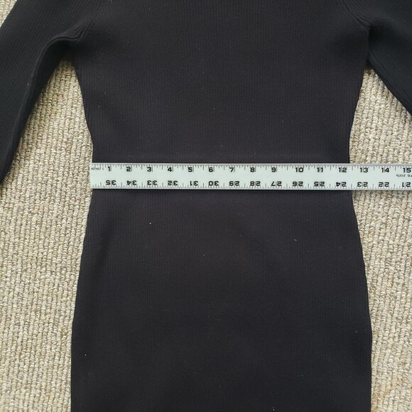 ASTR Bodycon Midi Dress Black Knit Cut Out Medium ACDR100434 - Picture 6 of 9